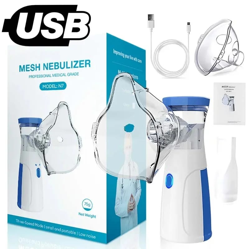 Portable Mesh Nebulizer Kit for Kids & Adults – Fast Relief for Asthma, Cough & Breathing Issues